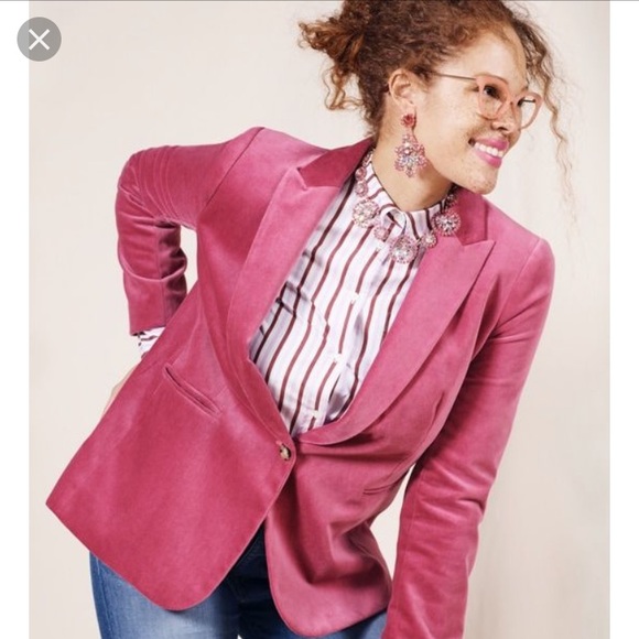 SOLD Parka Blazer in Velvet Dried Rose NWT rose🌹 - Picture 2 of 8